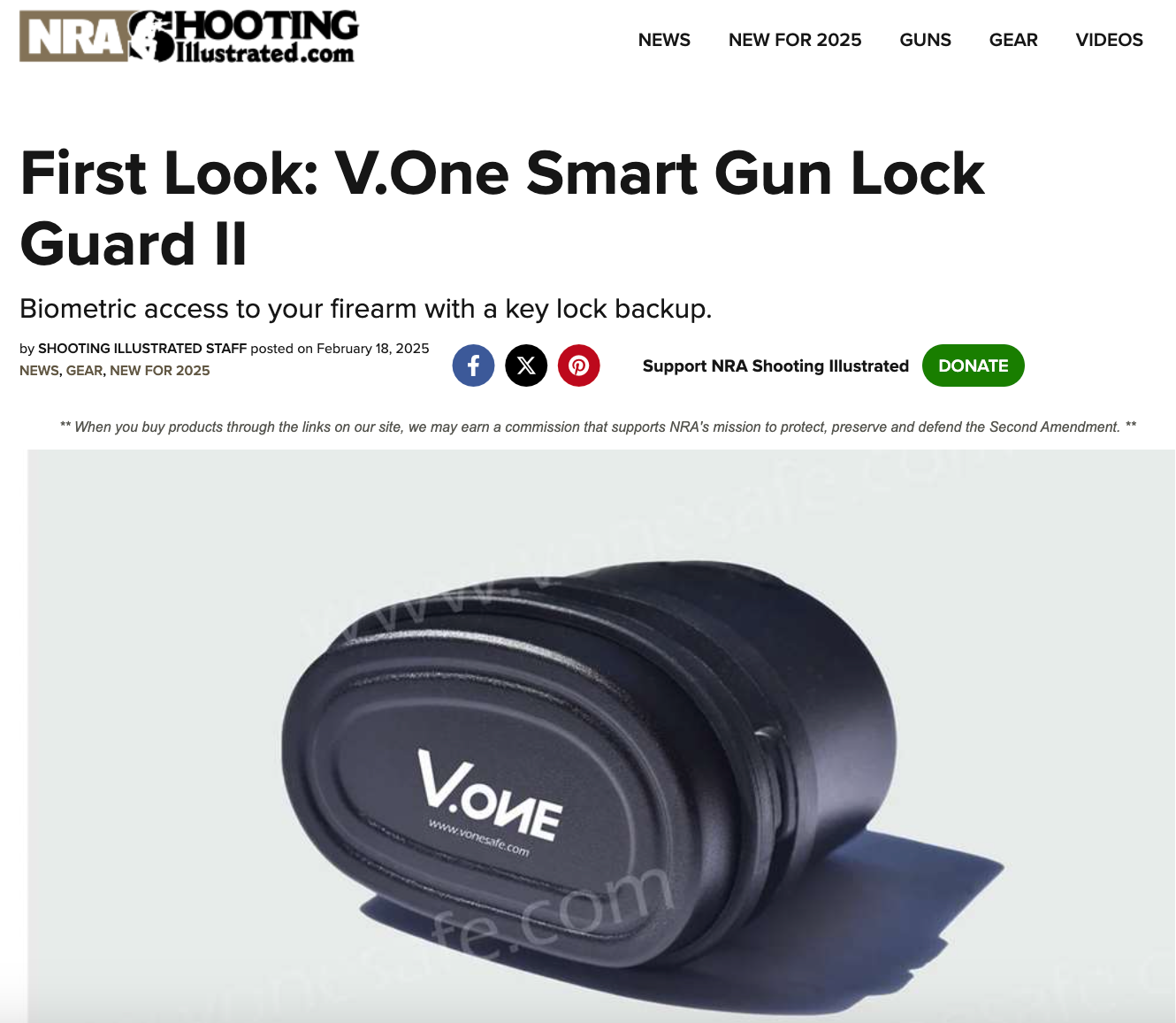 First Look: V.One Smart Gun Lock Guard II